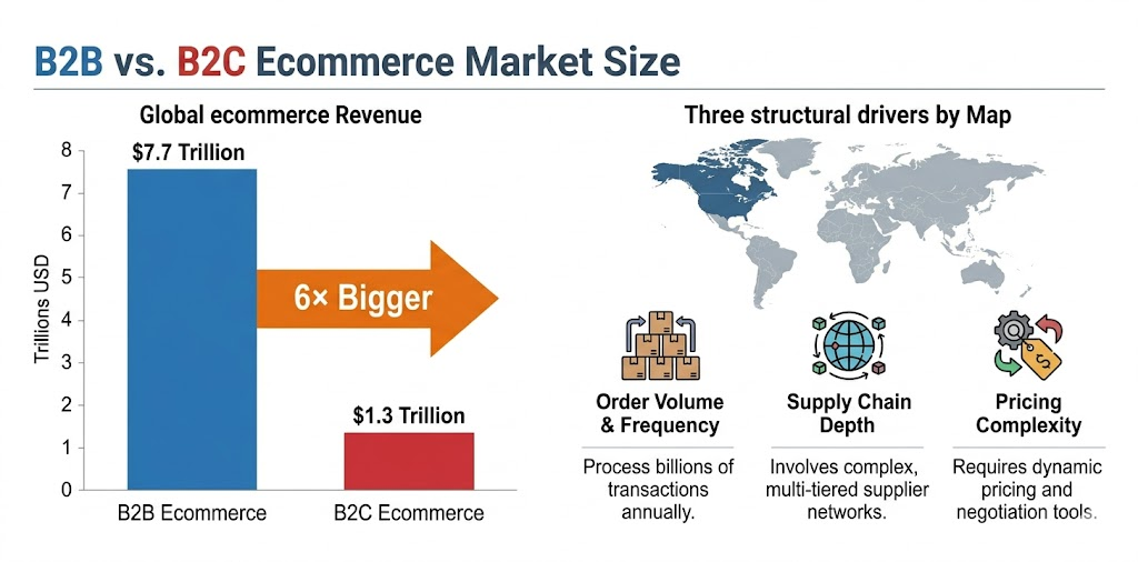 Why Is the B2B Ecommerce Market So Much Larger Than B2C?