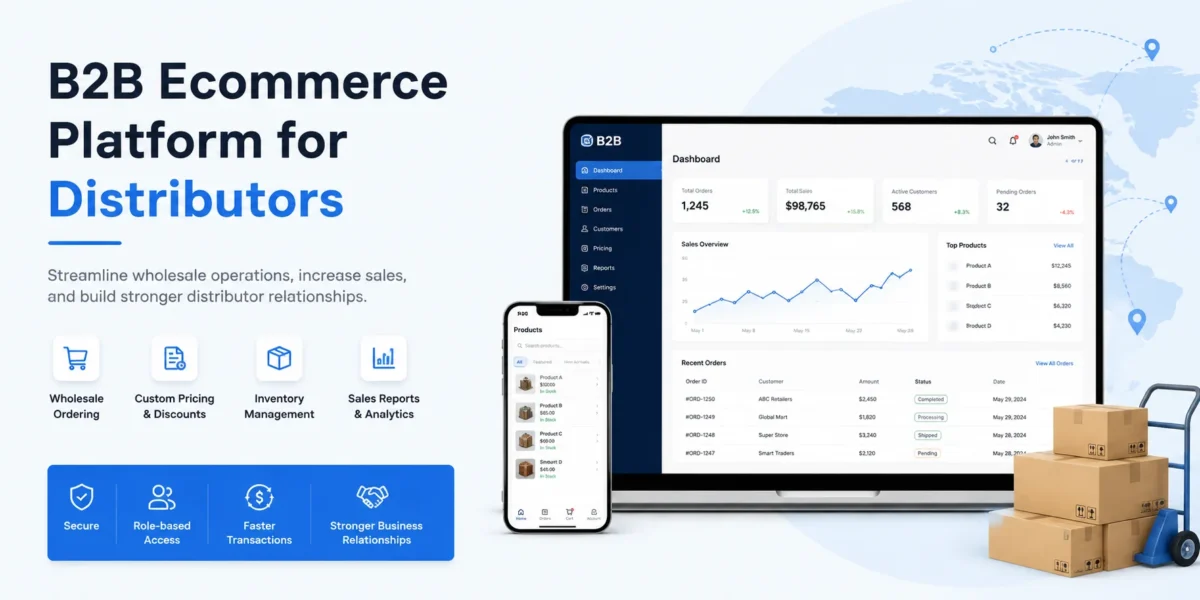 B2B ecommerce platform for distributors showing a bulk order grid
